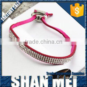 hottest red leather crystal bracelet wholesale