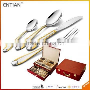 Cutlery Set Wooden Box, Cutlery Set 72, Gold Cutlery Set photo-5