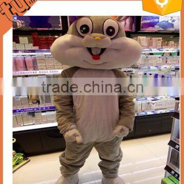 2015 hot sale adult plush animal walking rabbit cartoon costume for advertising made in china