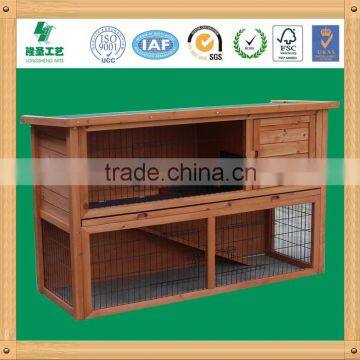 Double-deck Wooden Rabbit Cage