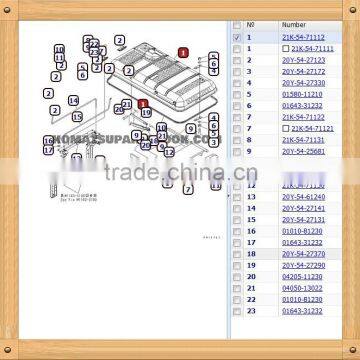 Excavator parts pc160 hood engine cover