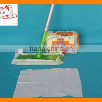 Disposable nonwoven static dry floor wipes for mops