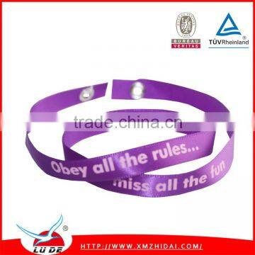 Factory direct sale promotional ribbon wristbands