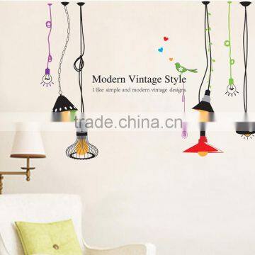 Fashion Lamp Removable Vinyl Decal Mural DIY Art Room Home Decor Wall Sticker Light photo-4