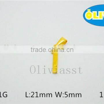 Olivia Wholesale High Quality 2016 Fashion 304 Stainless Steel 0-9 Lucky Number 1 Pendant New Year Gift