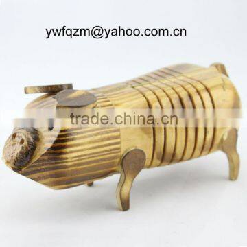 wedding decor wood pig