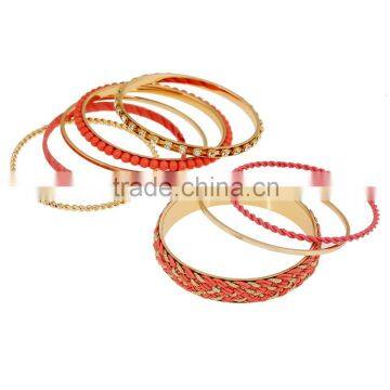 2016 New Fashion Bohemia Ladies Women Weave Metal Alloy Bracelets & Bangles Punk Wide Party Wedding Multicolor Bangle photo-6