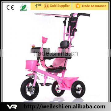 Factory wholesale Baby Tricycle With Canopy And Push Bar