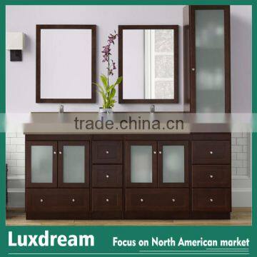 combination dark coffee bathroom cabinet for USA