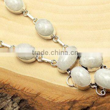 falak gems Silver Moonstone Necklace, gemstone necklaces