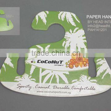 The HEAD paper shoes recycled ,green paper hanger,made in china,new design, FSC certificate