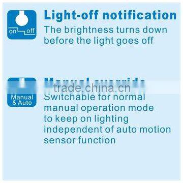 LED Motion Sensor Bulb With Light-off Notification & Manual Override (Model:L1 ) photo-2