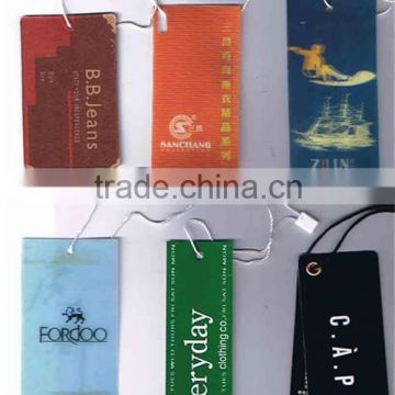 fashion cheap Price paper hang Tags For Clothing garment bag