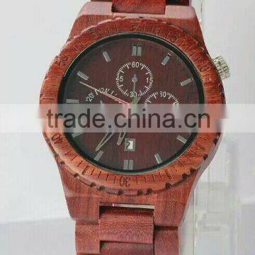 2015 Newest Eco Friendly Maple Wooden Watch Women With Japan Calendar Movement