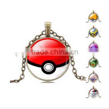 2016 Hot Sale Latest Design Fashion Pokeball Pokemon Pendant Necklace