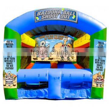 inflatable game bazooka ball cowboy shooting gallery