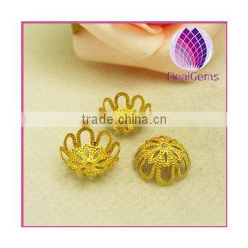 Wholesale DIY Jewelry Findings Flower Petal Brass Caps