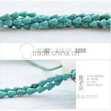 8*12mm Beautiful Spacer Jewelry Gemstone Turquoise Teardrop Beads photo-3