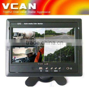 7" car TFT LCD remote control input review camera monitor TM-7003Q