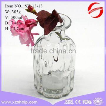 High Heat Resistance and Health Safety Glass Aroma Diffuser Bottle Cylindrical With Embossed Stripe Glass Diffuser Jar photo-6