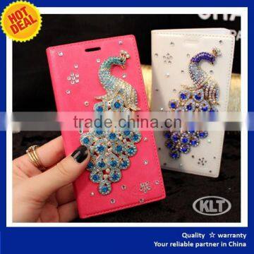 OEM diamond phone leather case cover for galaxy zte huawei alctel blu