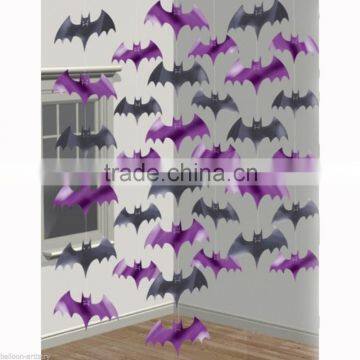 Halloween Party Supplies Paper Decorations Halloween Purple Vampire Bats Foil String Decorations