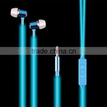 Best selling universal multi-color glowing In-Ear led headset with flashing laser