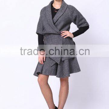 2016 PRETTY STEPS Winter Collections Half Sleeve New Design Coats and Woman Gender Outerwear Woven Coat photo-6