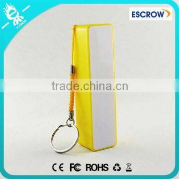 Newest fashion design mini rectangle shaped 2600mah power bank for promotion item