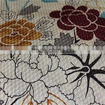 Pineapple grid flower textile printing super soft velvet 100% polyesterfor for sofa upholstery fabric