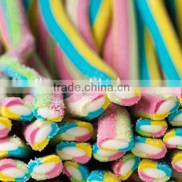 sweet&sour flavour long colorful twizzlers rainbow twists soft jelly candy