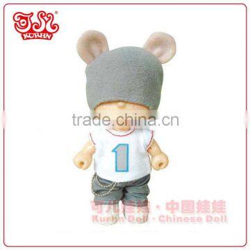 China plastic mini keychain boy doll
