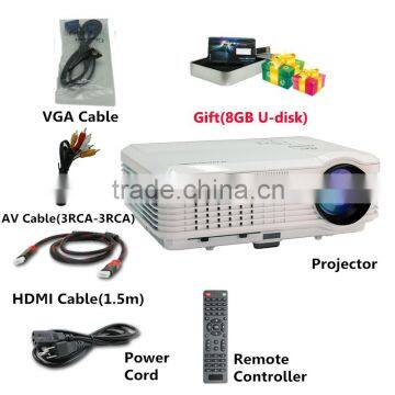 Promotion Home Theater Mobile Led 4500 Lumens Projector With USB HDMI Port photo-3
