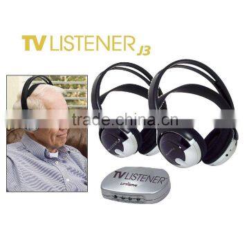 Portable Headset Earphones TV Listener J3 Rechargeable Best Wireless Headset photo-5