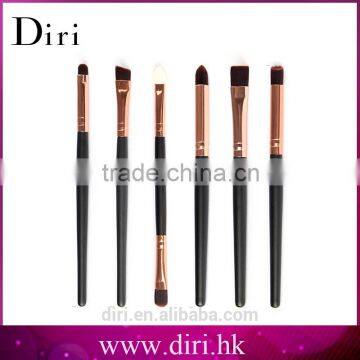 Professional 6 pcs custom long handle rose golden makeup brush set