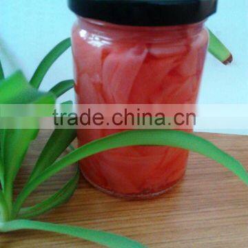 Glass or plastic bottle packaging pink color pickled sushi ginger(shoga,gari)