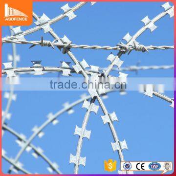 hot dipped galvanized safety razor wire fence high tensile stainless steel wire