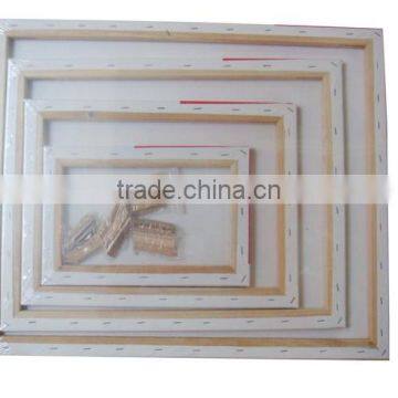 high quality 100% cotton stretched wooden canvas frame