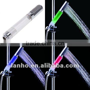 Romantic Temperature Sensor RGB LED Light Shower Head