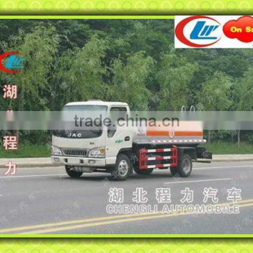 JAC fuel refuelling truck 5CBM refuel tank truck,mobile refueling truck