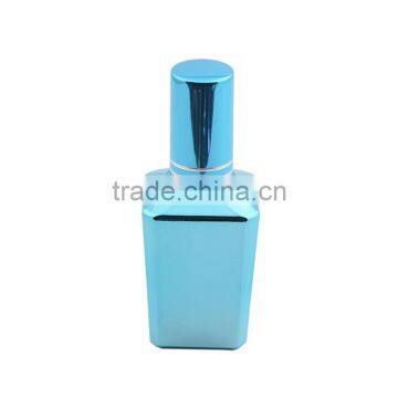 Square Shaped UV Gel Colored Glass Spray Bottles, Empty Mini Glass Perfume Bottles With Aluminum Atomizer and Caps