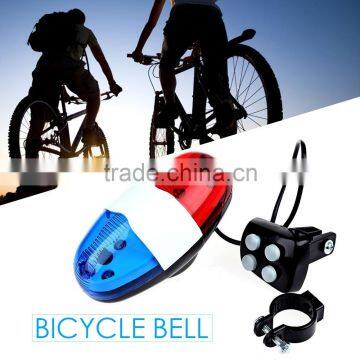 Super Loud Police Style For Mountain Road Bike Horn Accessories 6 LED Light 4 Sounds Trumpet Electronic Horns Bell Siren