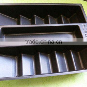 Eco Friendly Black PS Plastic Tray With Dividers photo-3