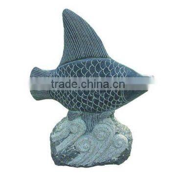 Garden Ornament Fish Stone Statue