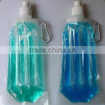 Manufacturing Premium Covered Water Sports Bottle Foldable Cooling Bottle BPA Free 480ml