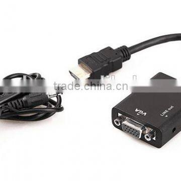 High Quality Hot Sale HD MI To VGA Converter With Audio Convex Head VGA Audio Converter Adapter Cable photo-3