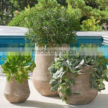 New Design Outdoor Flower Pot Holder Fiberglass Flower Pots