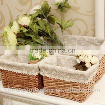 2015 Hot Sell Easy Wicker Basket With Fabric Refined Cheap photo-2