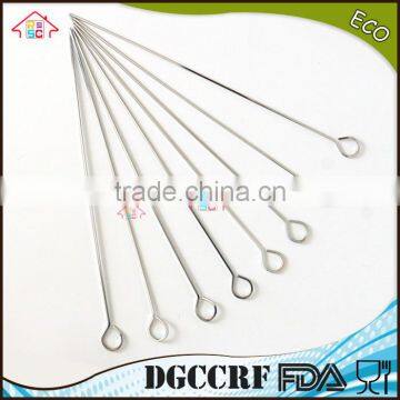 NBRSC Long Flat Metal Chrome Plated BBQ Skewers, Grill / Barbecue Shish Kebab Kabob Skewers photo-3