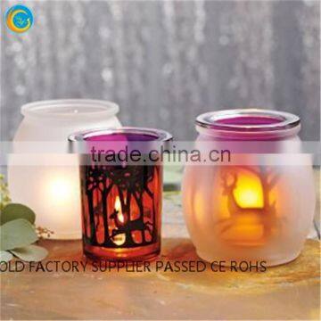 lead crystal candle holders Halloween jar